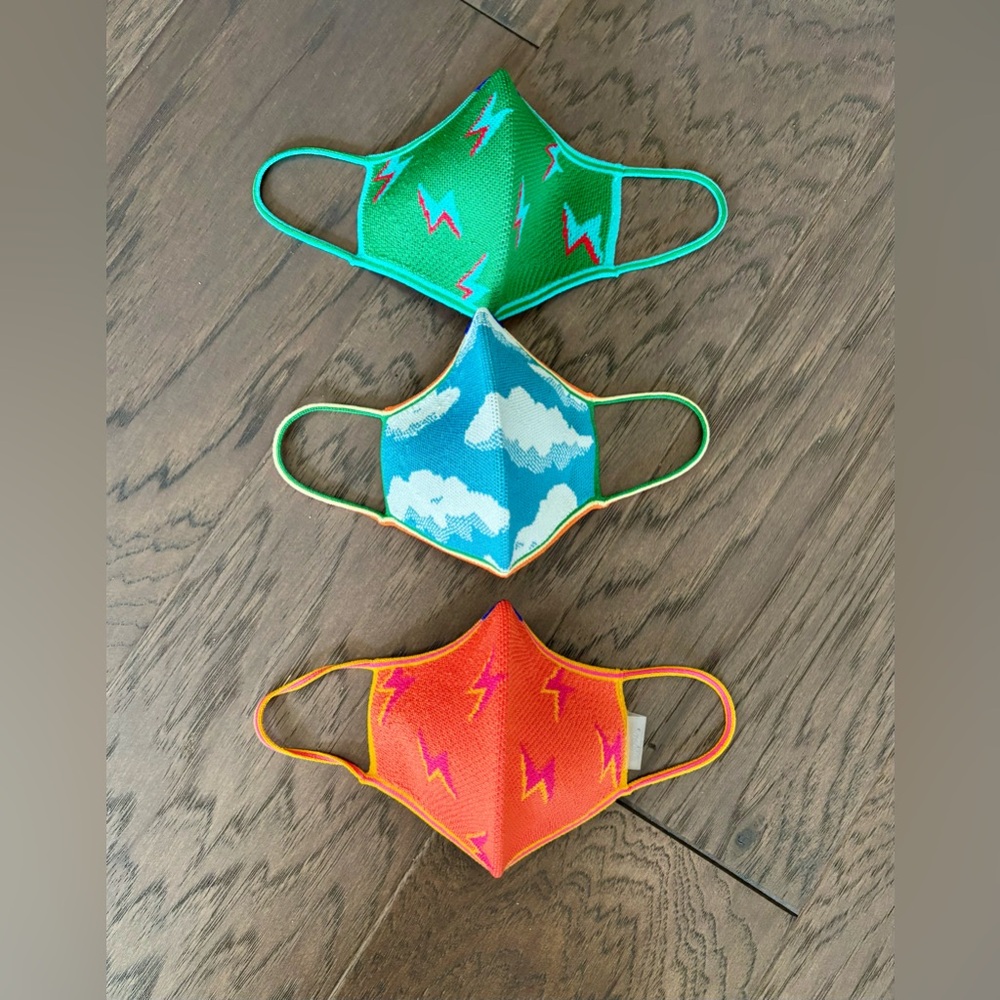 Rothy's Set of Three Colorful Face Masks
